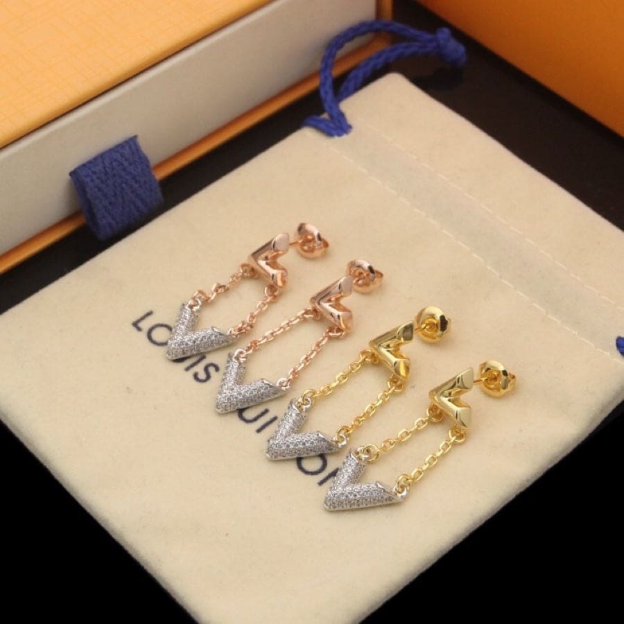 Louis Vuitton Volt Upside Down 18K Gold Earrings