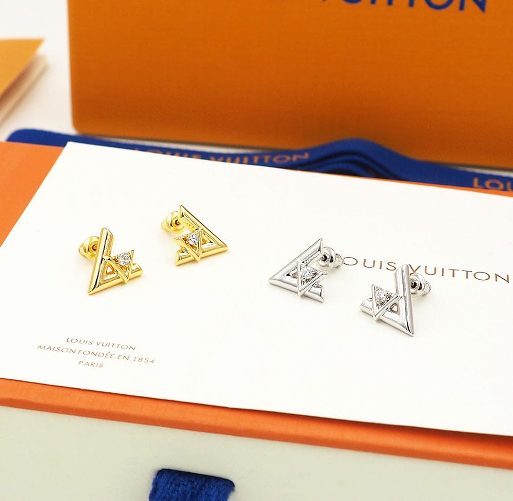 Louis Vuitton Volt One 18K Gold Earrings
