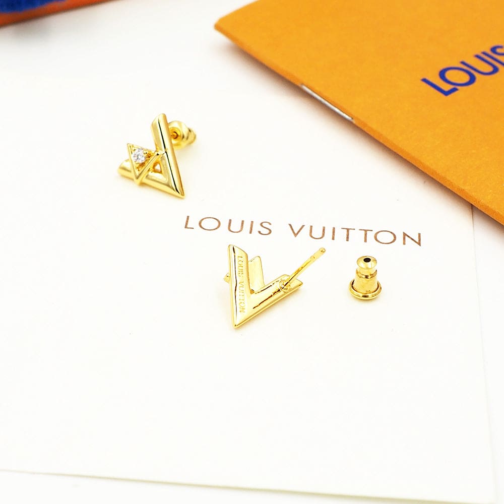 Louis Vuitton Volt One 18K Gold Earrings