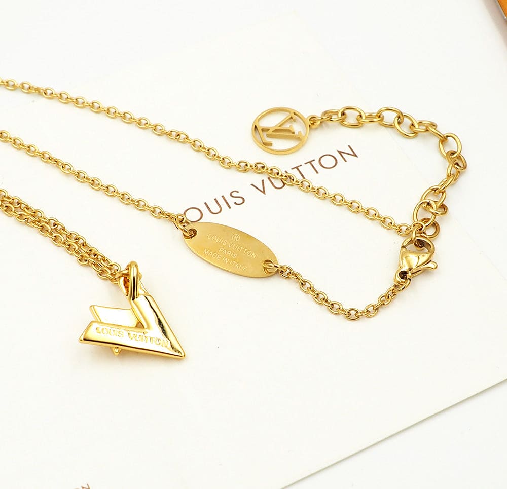Louis Vuitton Volt One 18K Gold Necklace
