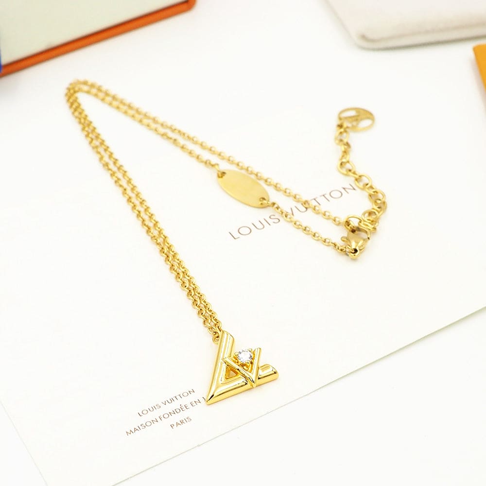 Louis Vuitton Volt One 18K Gold Necklace