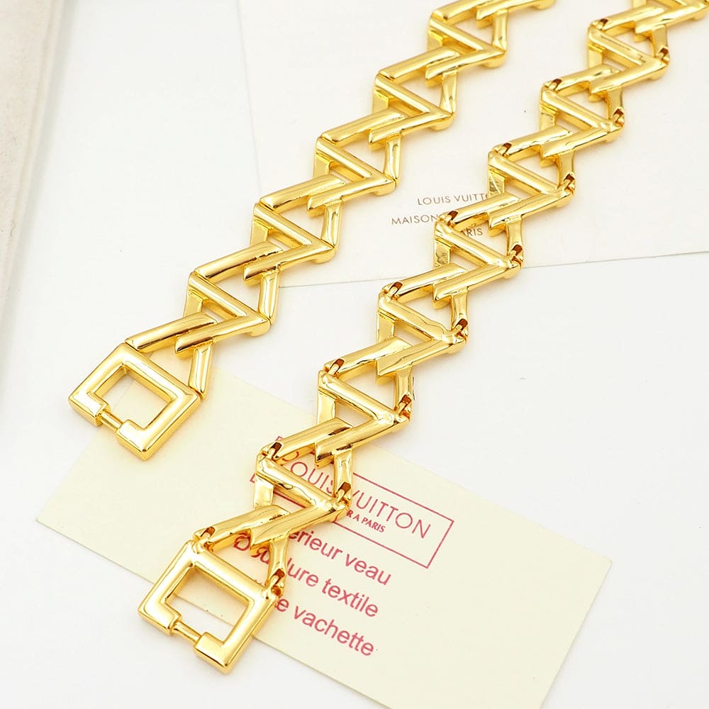 Louis Vuitton Volt Curb Chain Large 18K Gold Bracelet