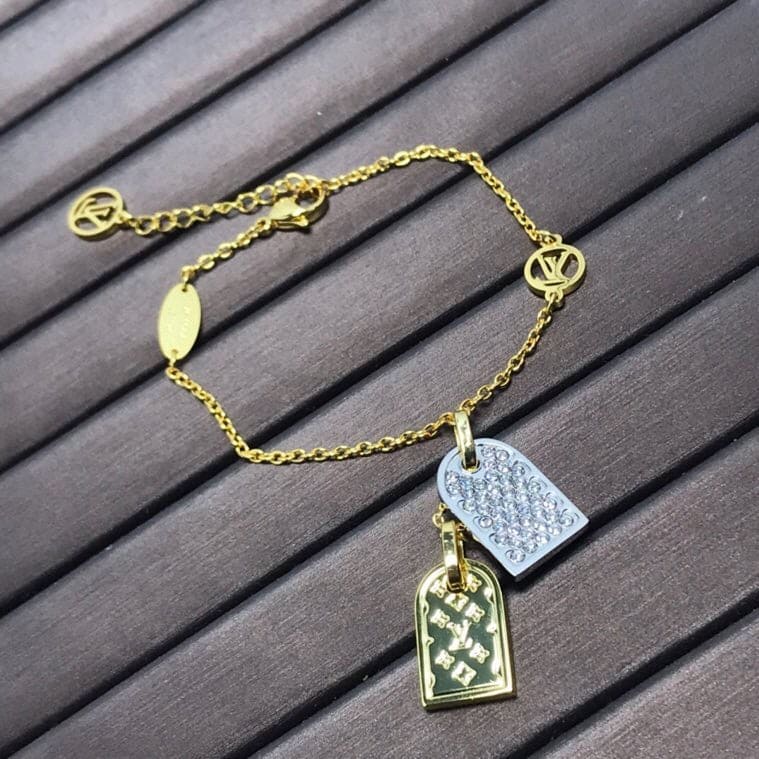 Louis Vuitton Nanogram 18K Gold Bracelet