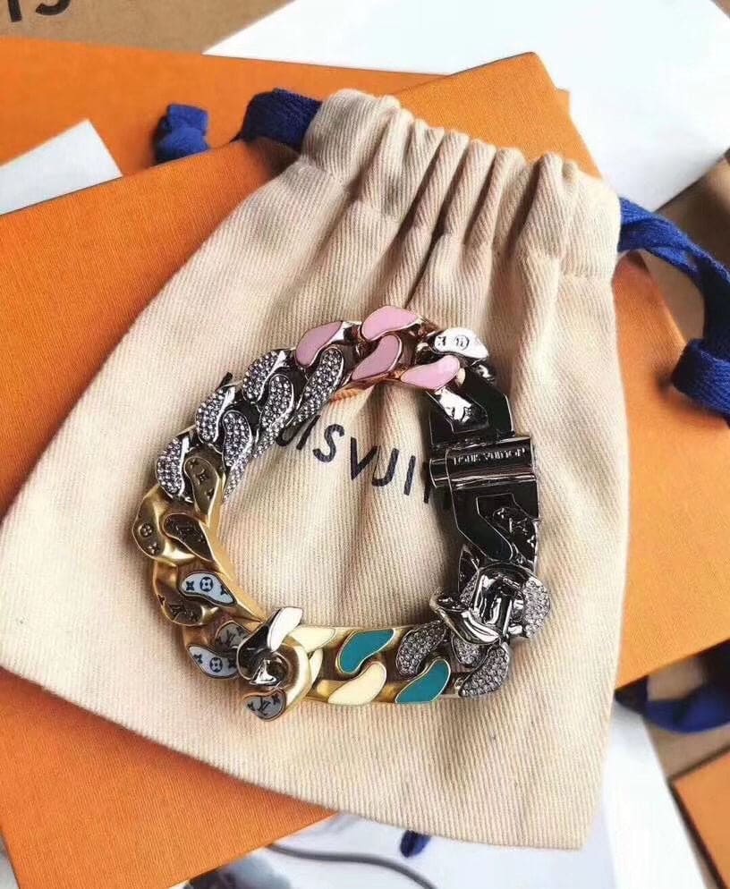 Louis Vuitton Monochain Soapy 18K Gold Bracelet