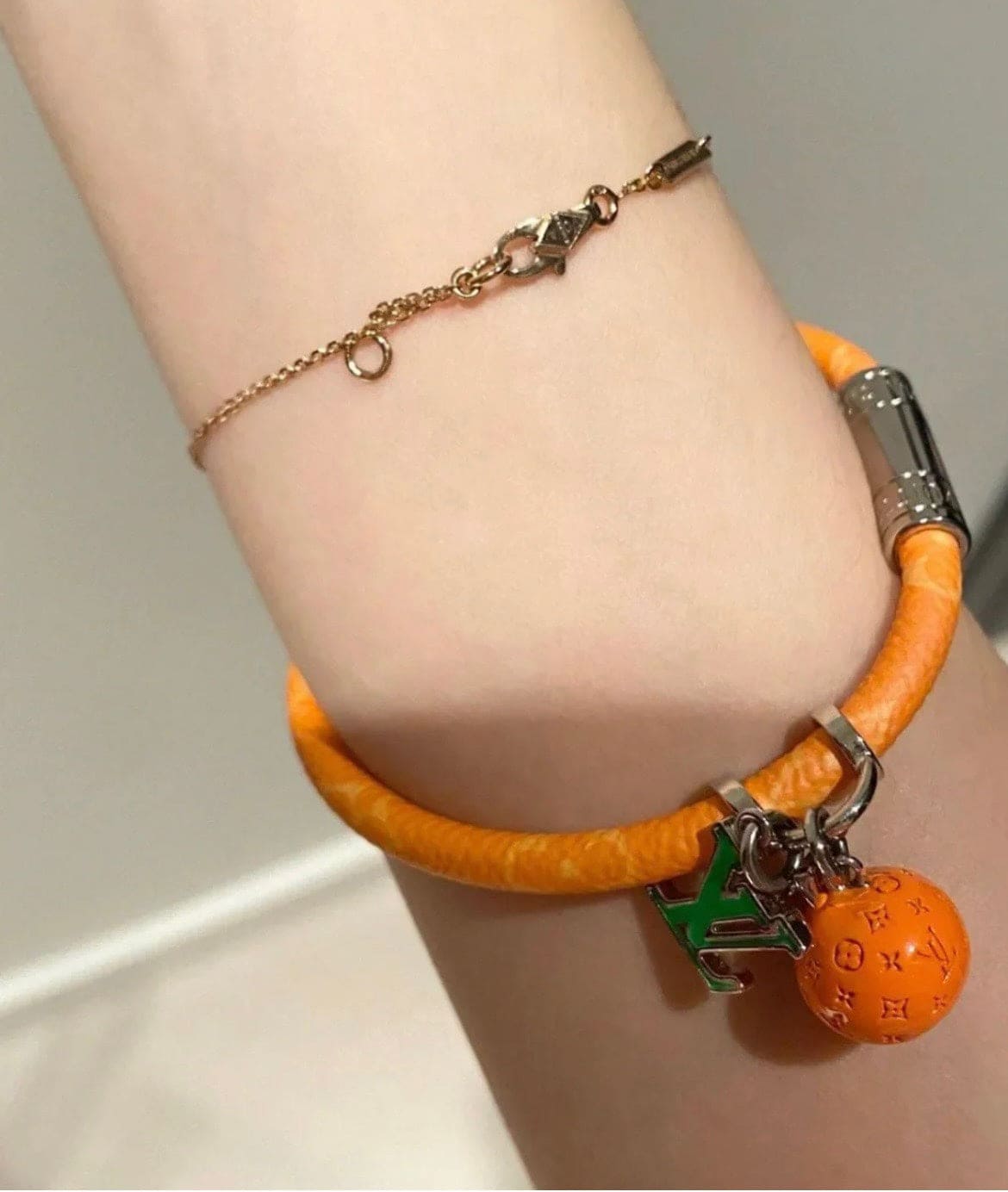 Louis Vuitton Hang It Fruits Orange 18K Gold Bracelet