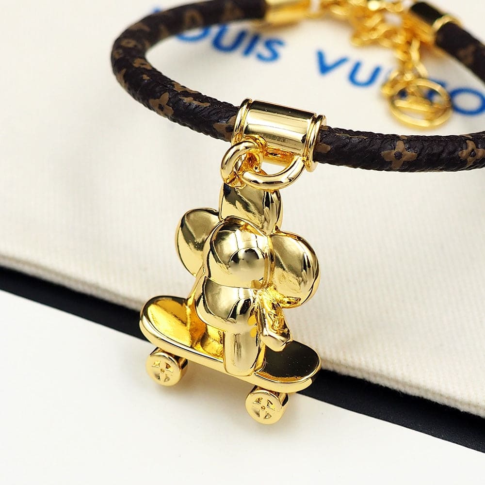 Louis Vuitton VIVIENNE KICK FLIP 18K Gold Bracelet