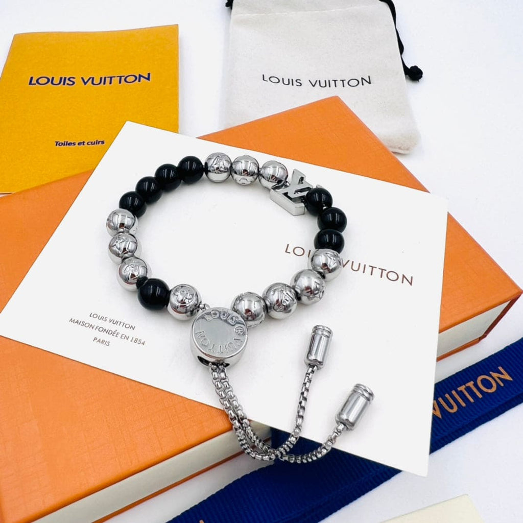 Louis Vuitton Monogram Beads 18K Gold Bracelet