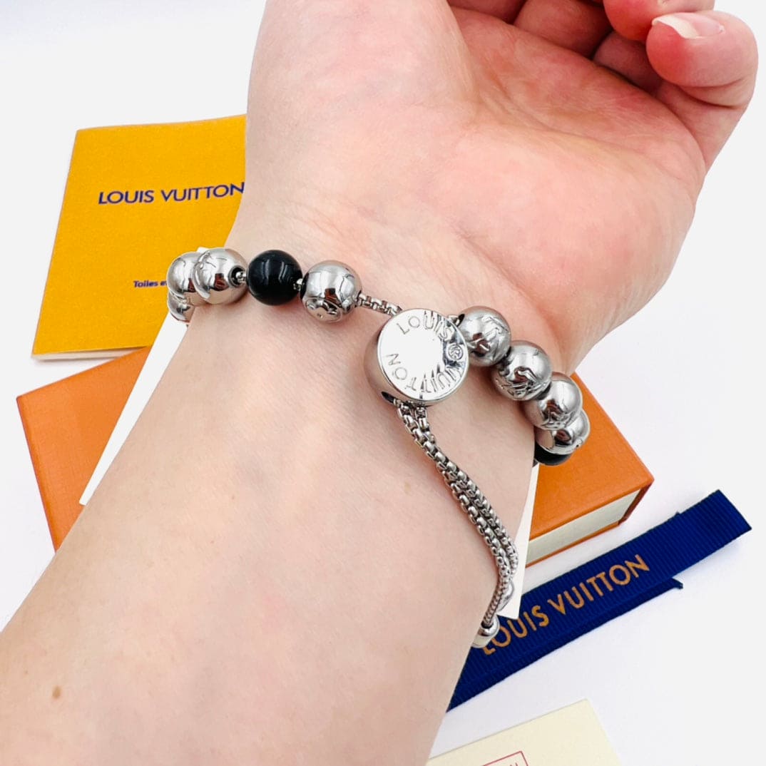 Louis Vuitton Monogram Beads 18K Gold Bracelet