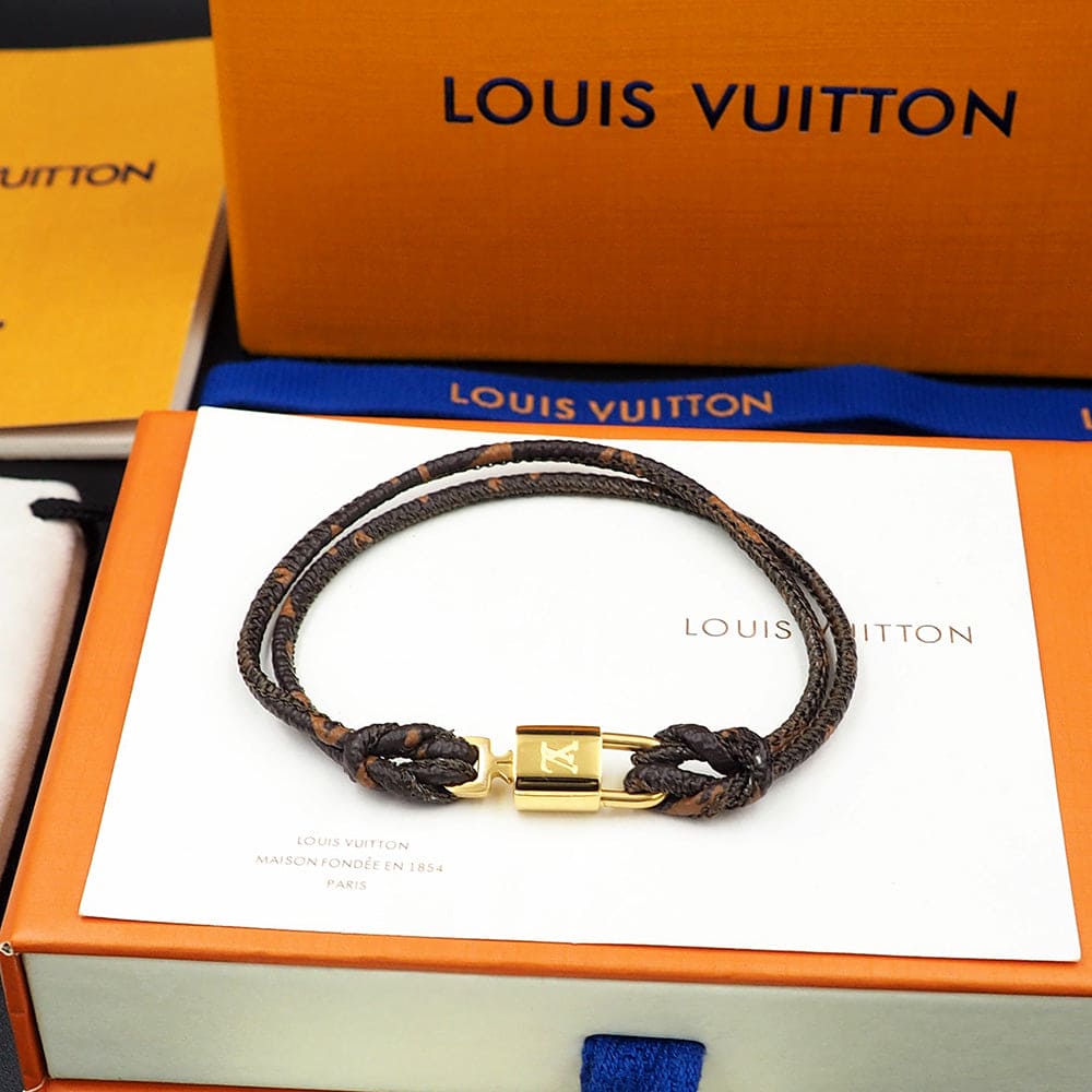 Louis Vuitton Lock It Again 18K Gold Bracelet