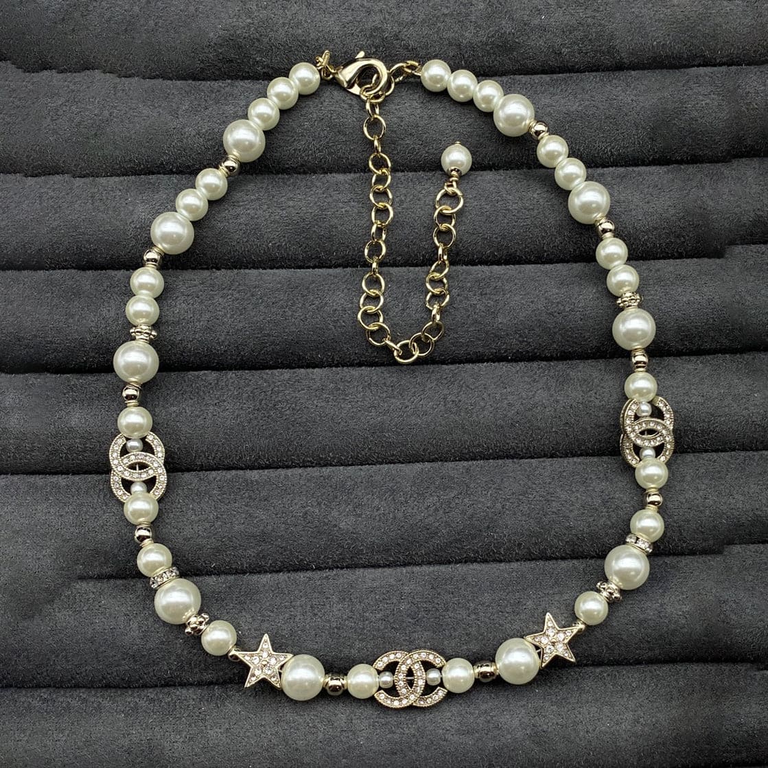 Chanel Pearls & Stars 18K Gold Necklace