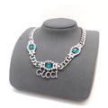 Gucci Double Script Diamonds 18K Gold Necklace
