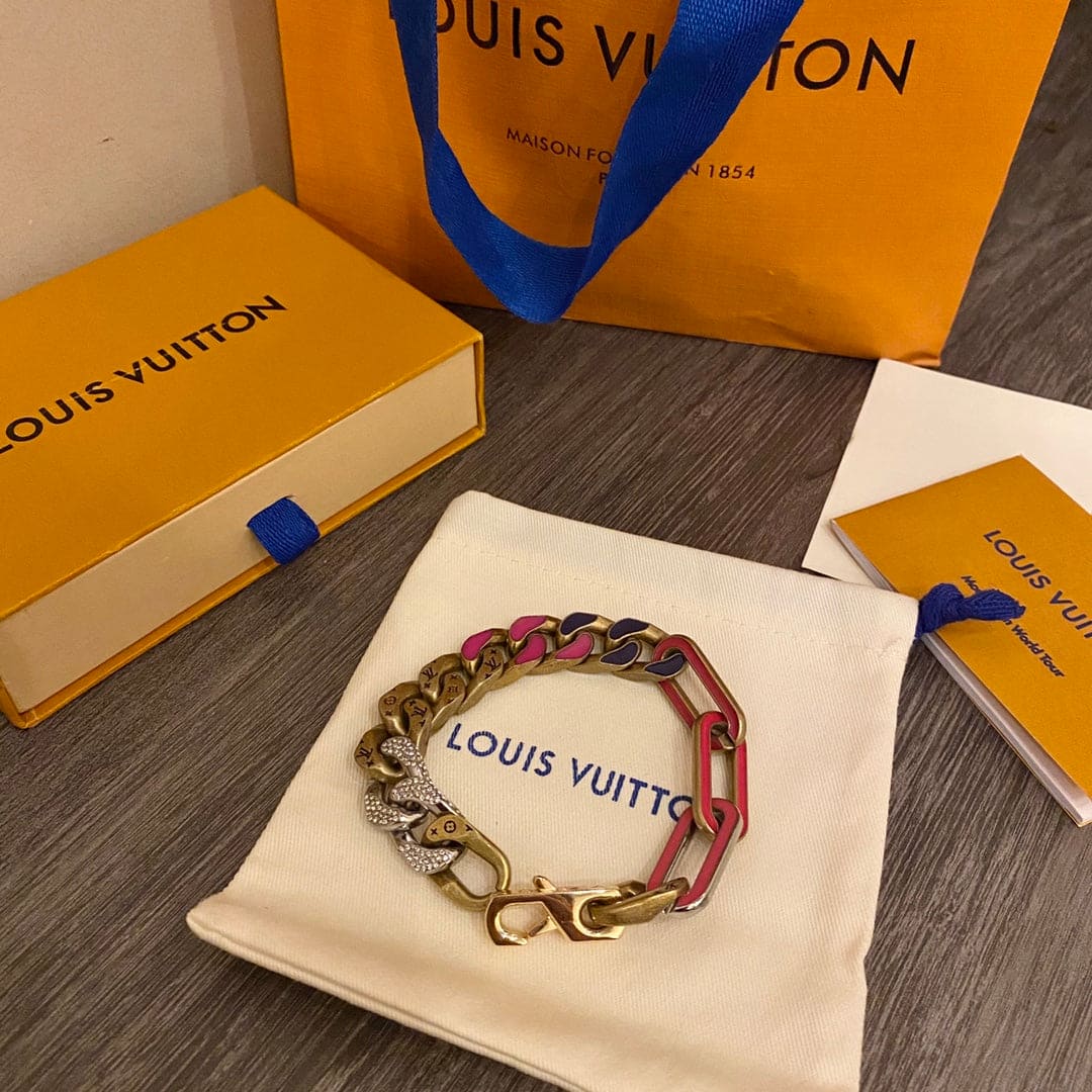 Louis Vuitton Mixed Chains 18K Gold Bracelet