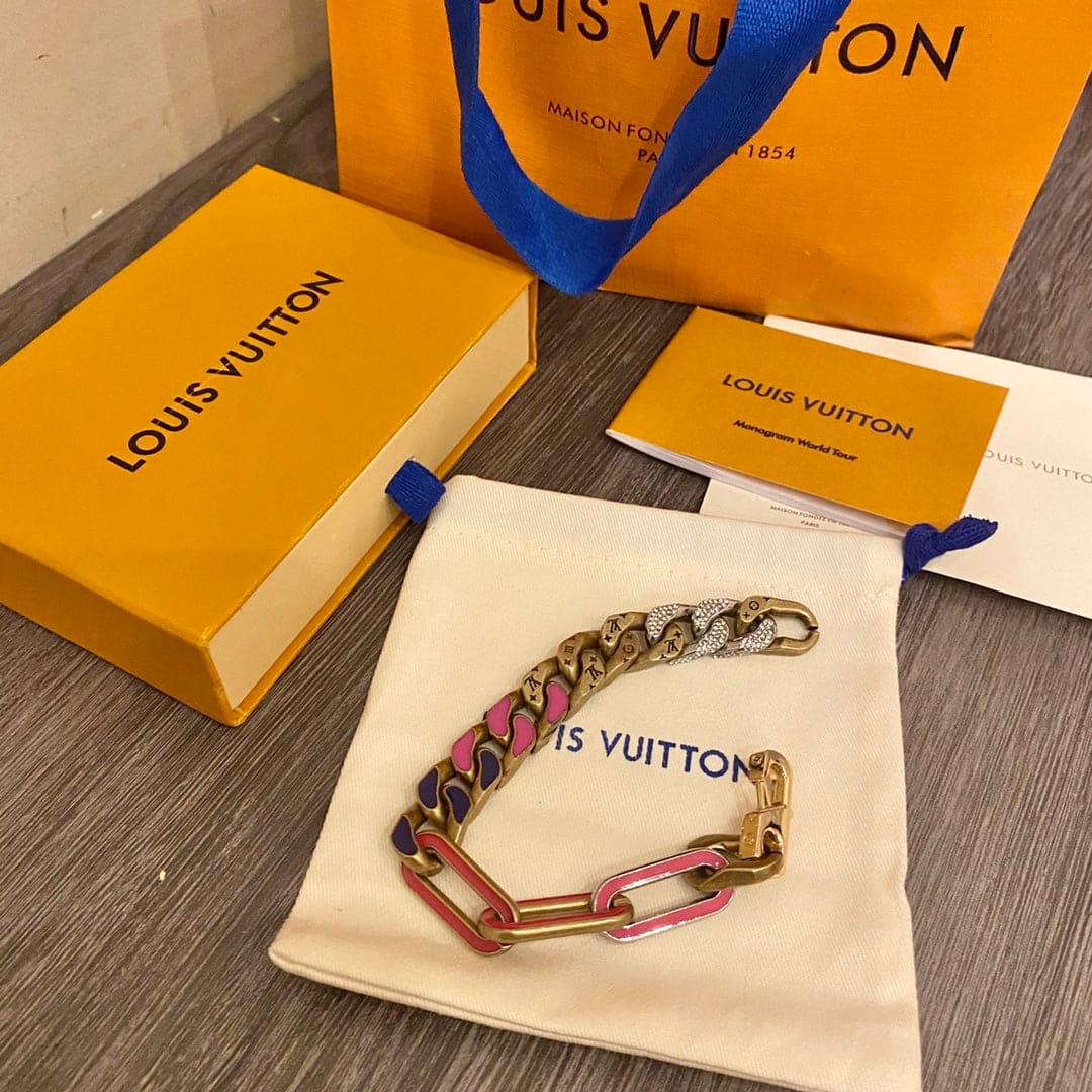Louis Vuitton Mixed Chains 18K Gold Bracelet