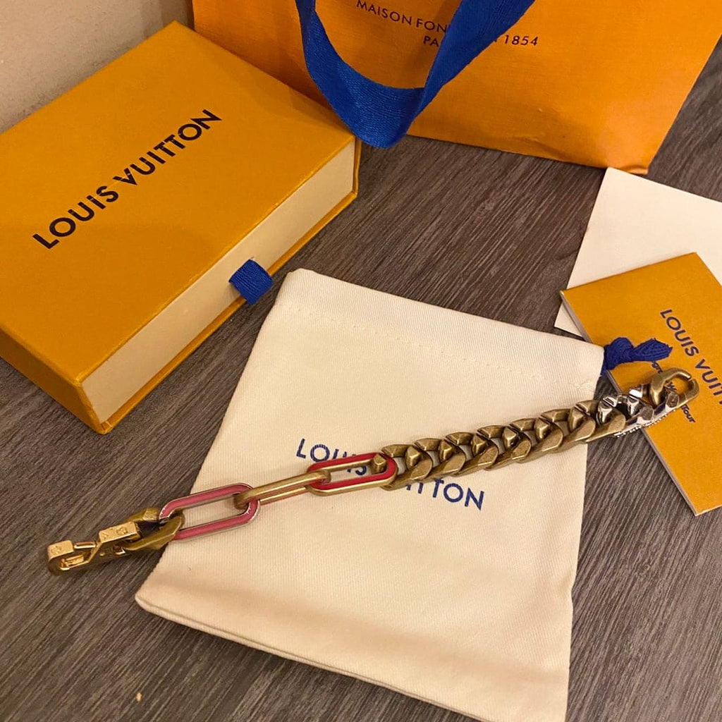 Louis Vuitton Mixed Chains 18K Gold Bracelet