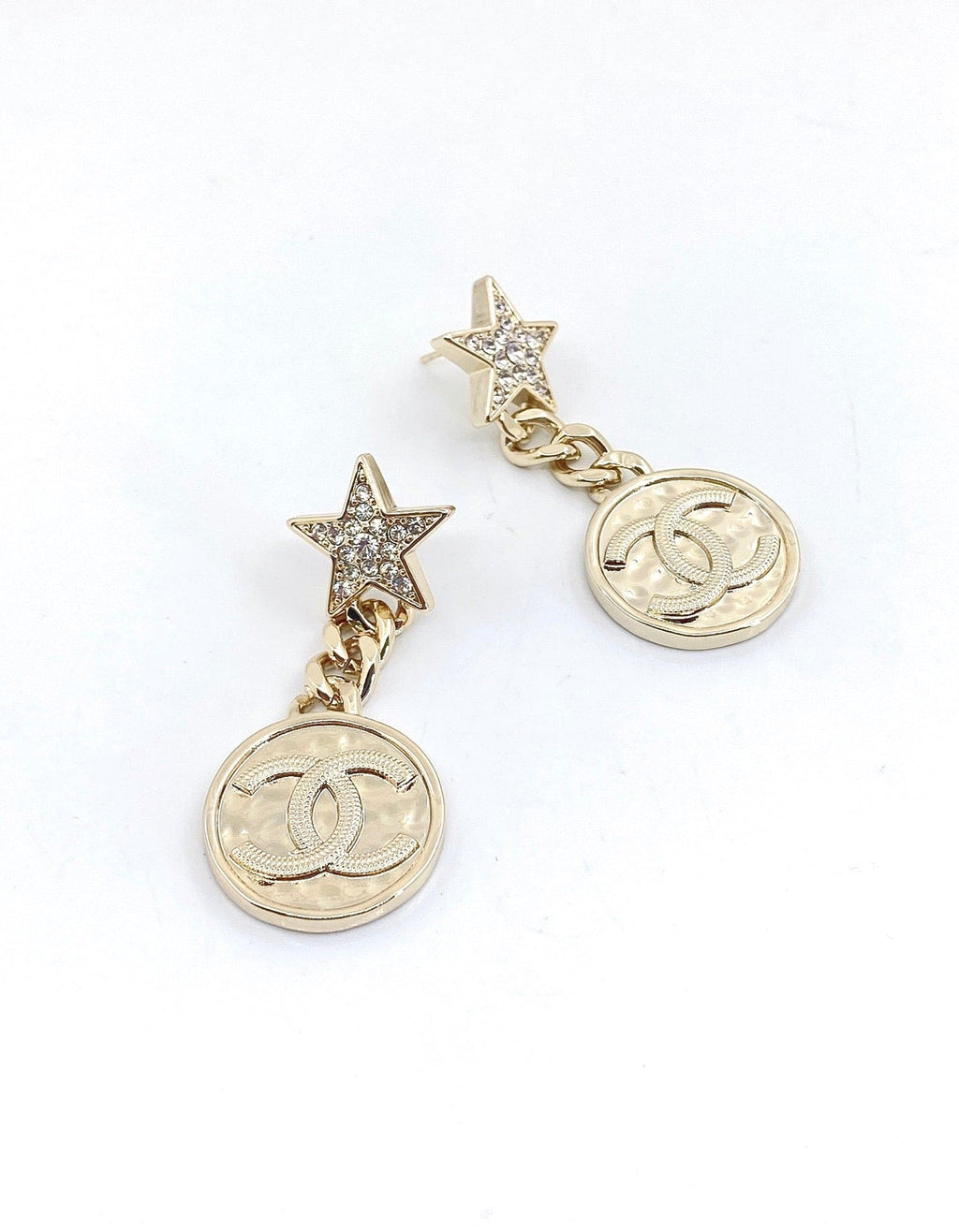 Chanel Star Vintage 18K Gold Earrings