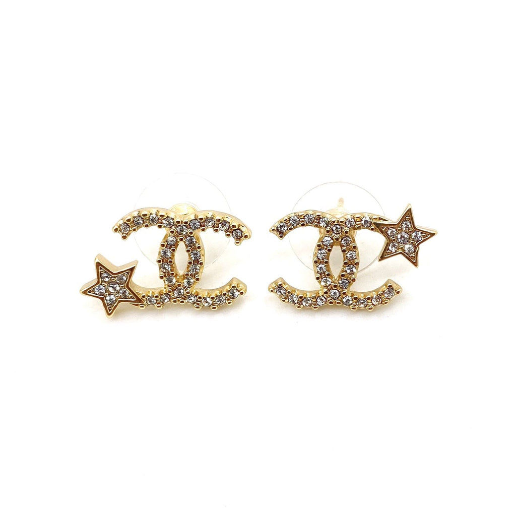 Chanel Star 18K Gold Earrings