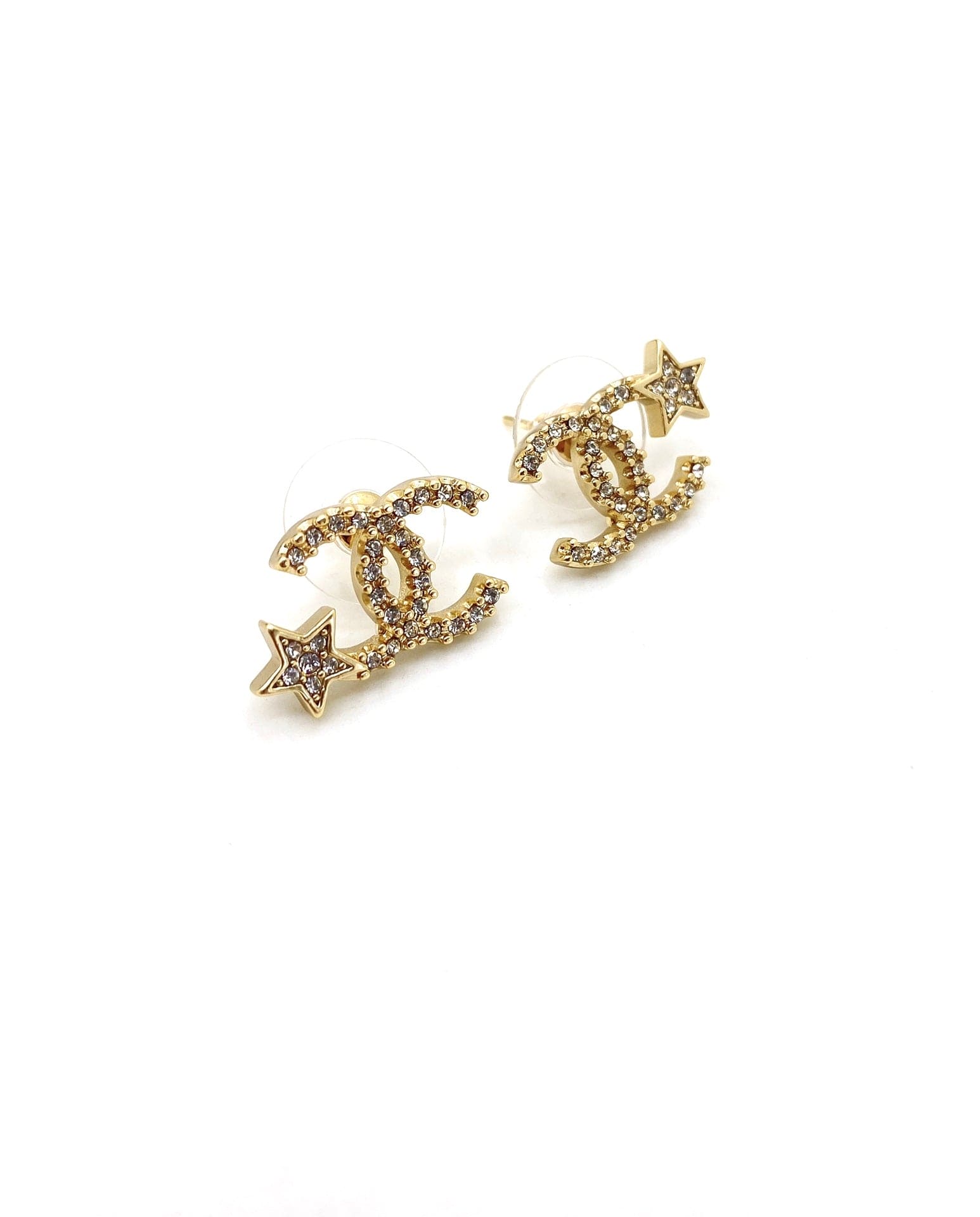 Chanel Star 18K Gold Earrings