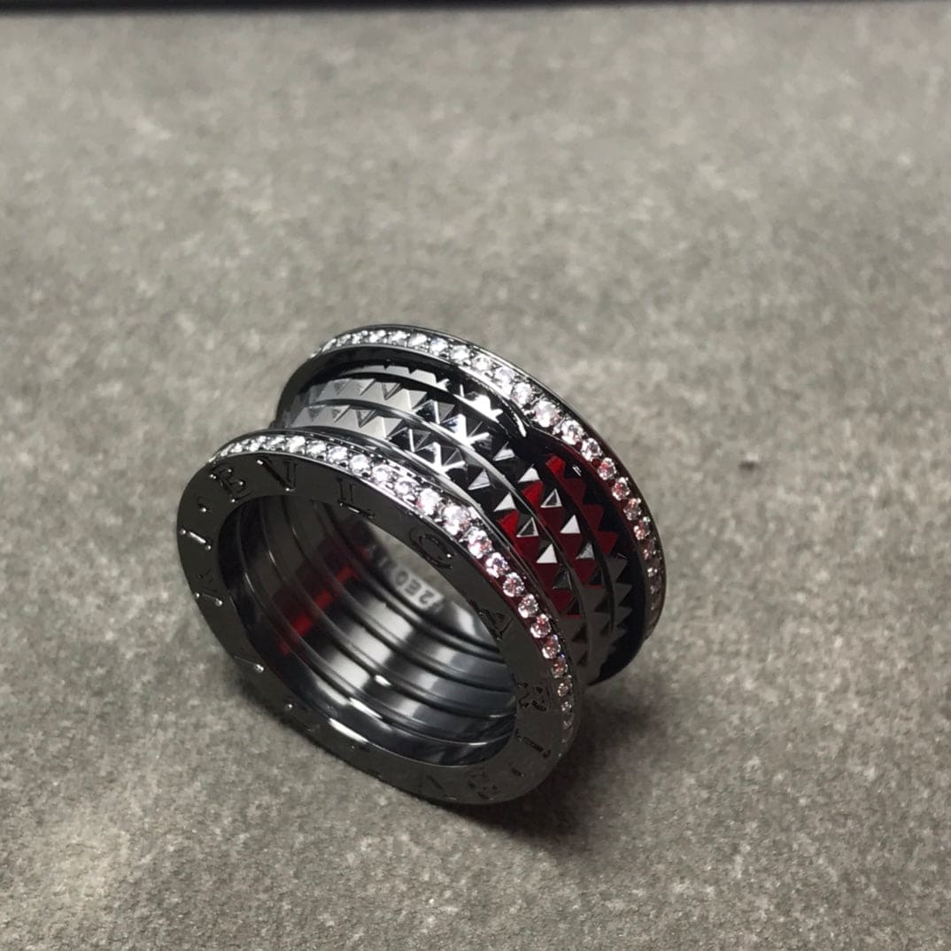 B.zero1 Black Ceramic 18K Gold Ring