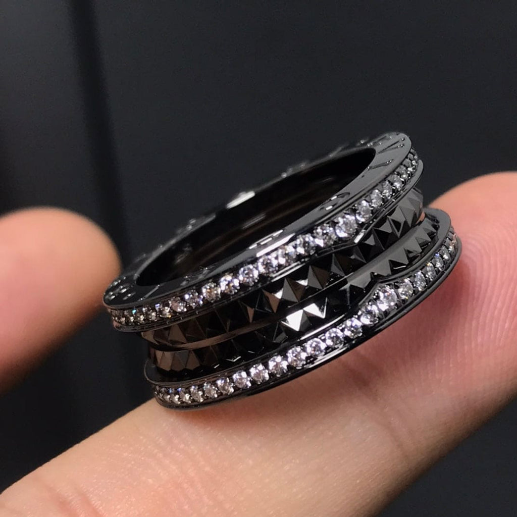 B.zero1 Black Ceramic 18K Gold Ring