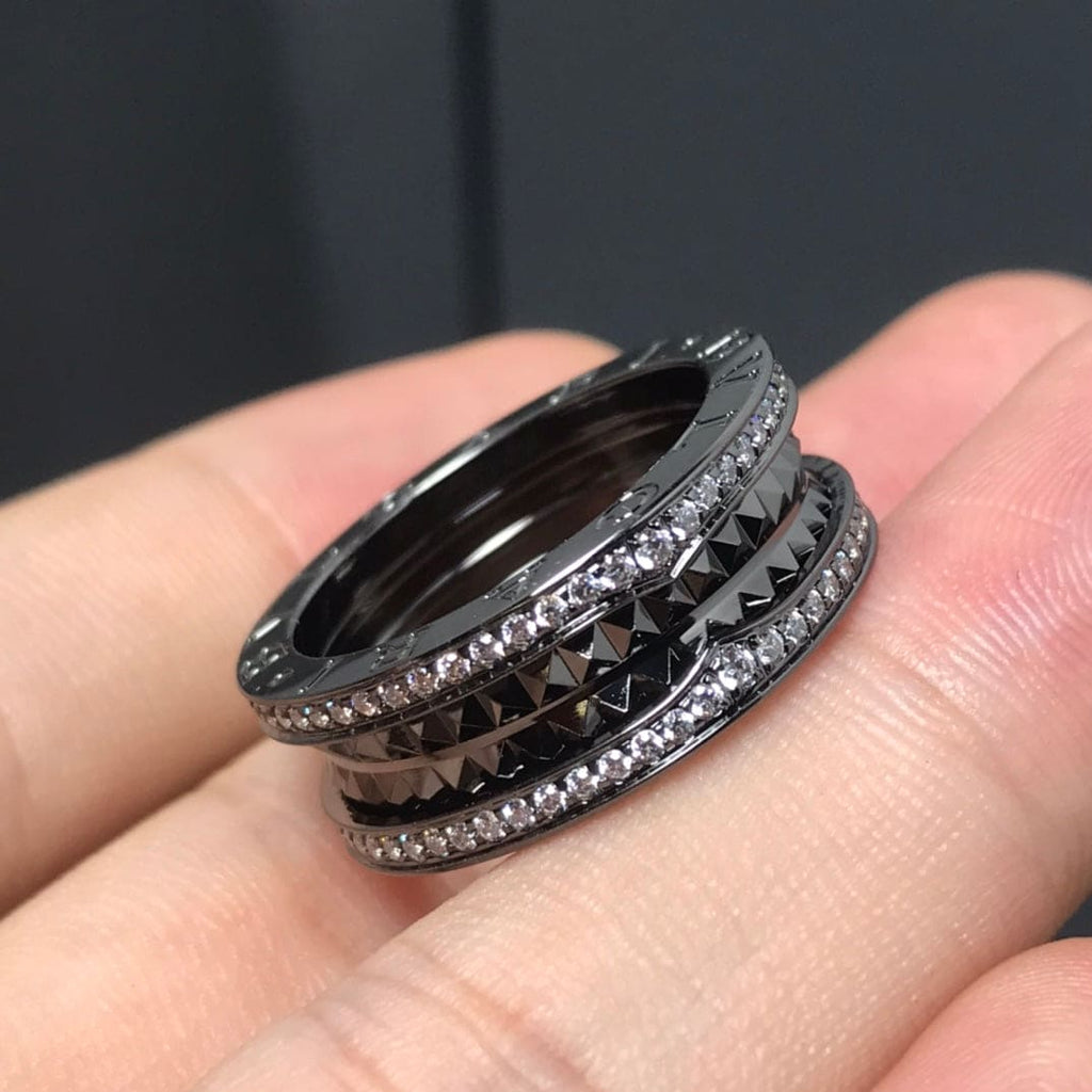 B.zero1 Black Ceramic 18K Gold Ring