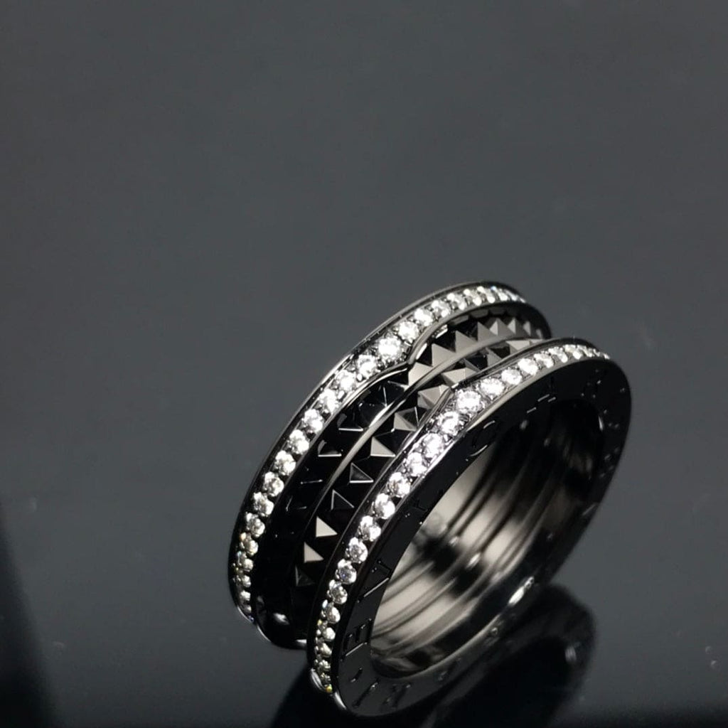 B.zero1 Black Ceramic 18K Gold Ring
