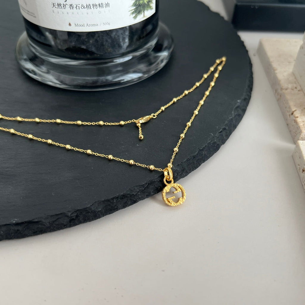 Gucci Double Interlocking Gucci 18K Gold Necklace