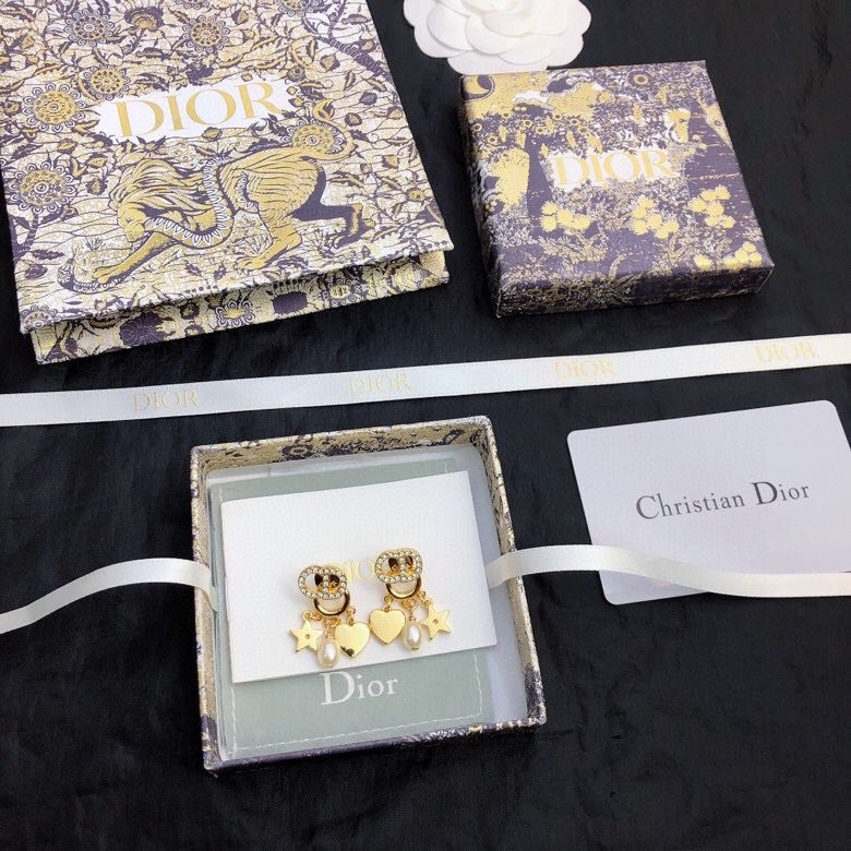 Dior Clair D Lune 18K Gold Earrings