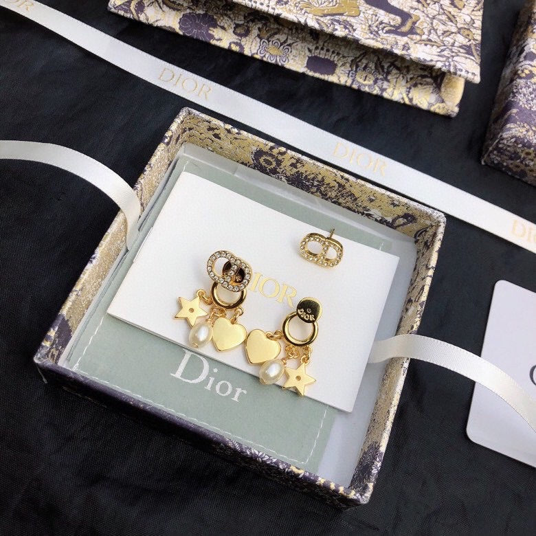 Dior Clair D Lune 18K Gold Earrings