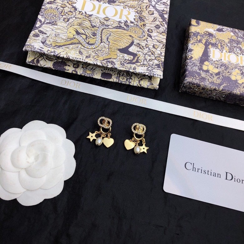 Dior Clair D Lune 18K Gold Earrings