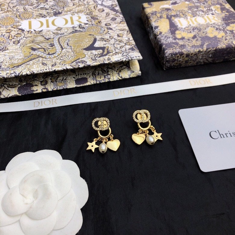Dior Clair D Lune 18K Gold Earrings