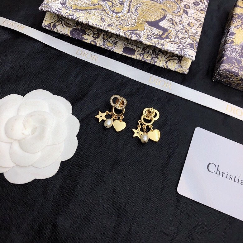 Dior Clair D Lune 18K Gold Earrings
