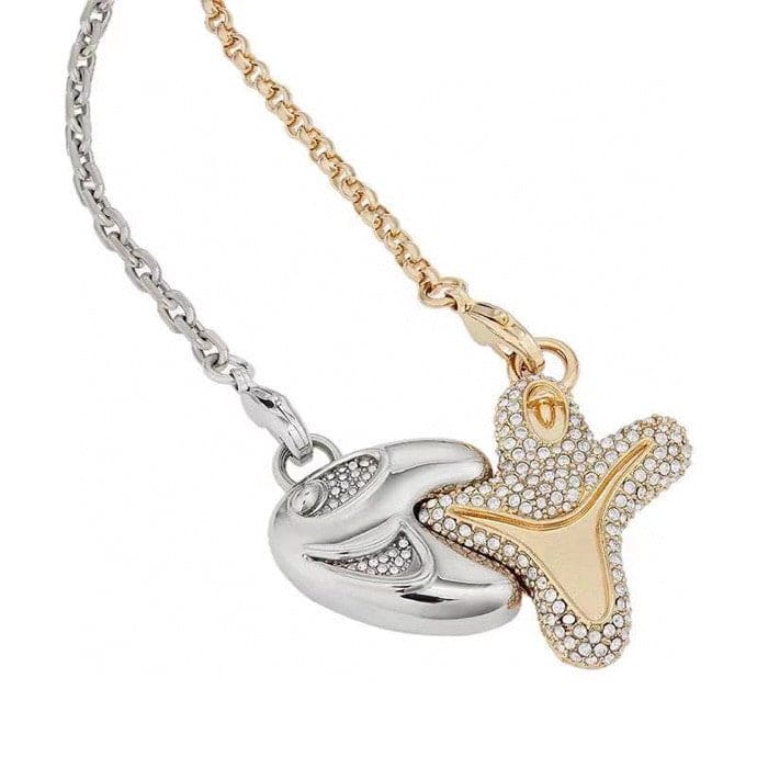 Dior Homme x Kenny Scharf Crystal Pendant 18K Gold Necklace