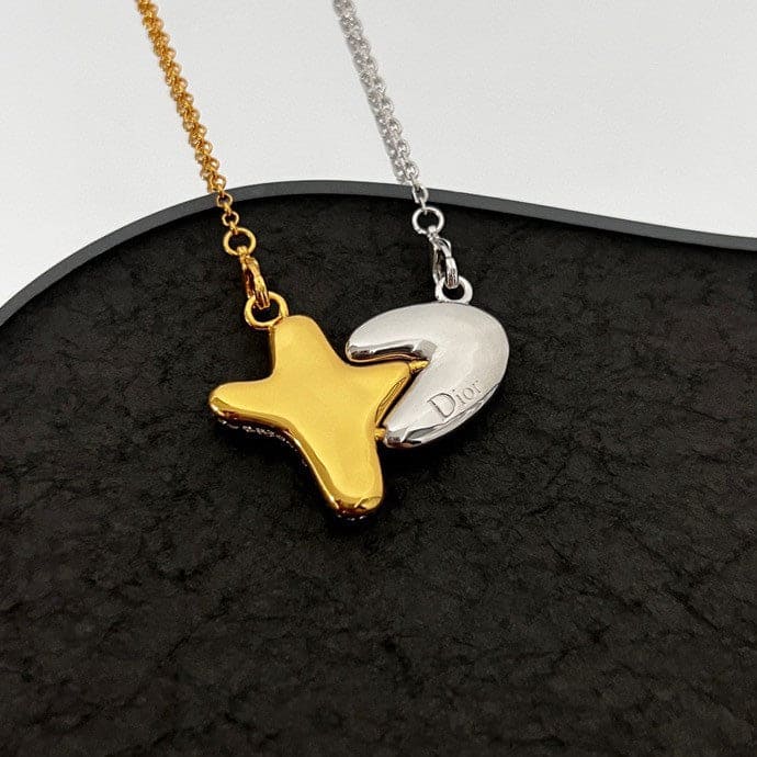 Dior Homme x Kenny Scharf Crystal Pendant 18K Gold Necklace