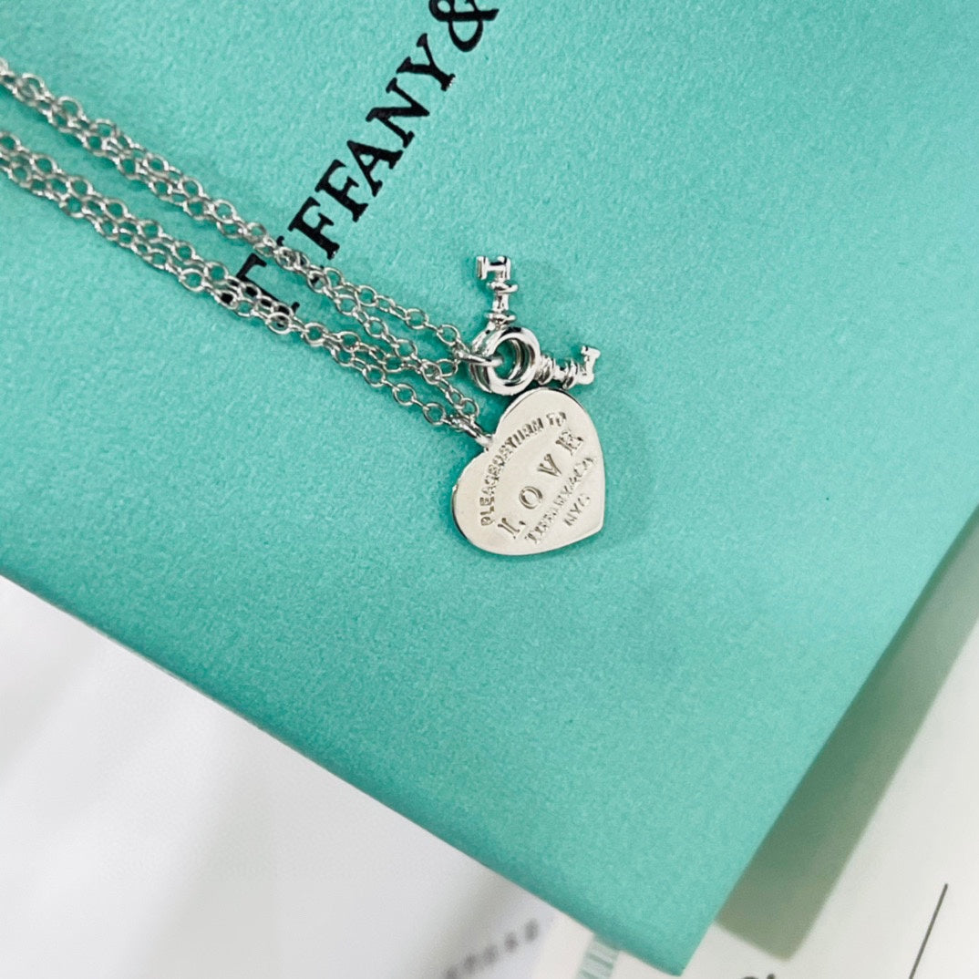 Tiffany Heart Tag Key 18K Gold Bracelet