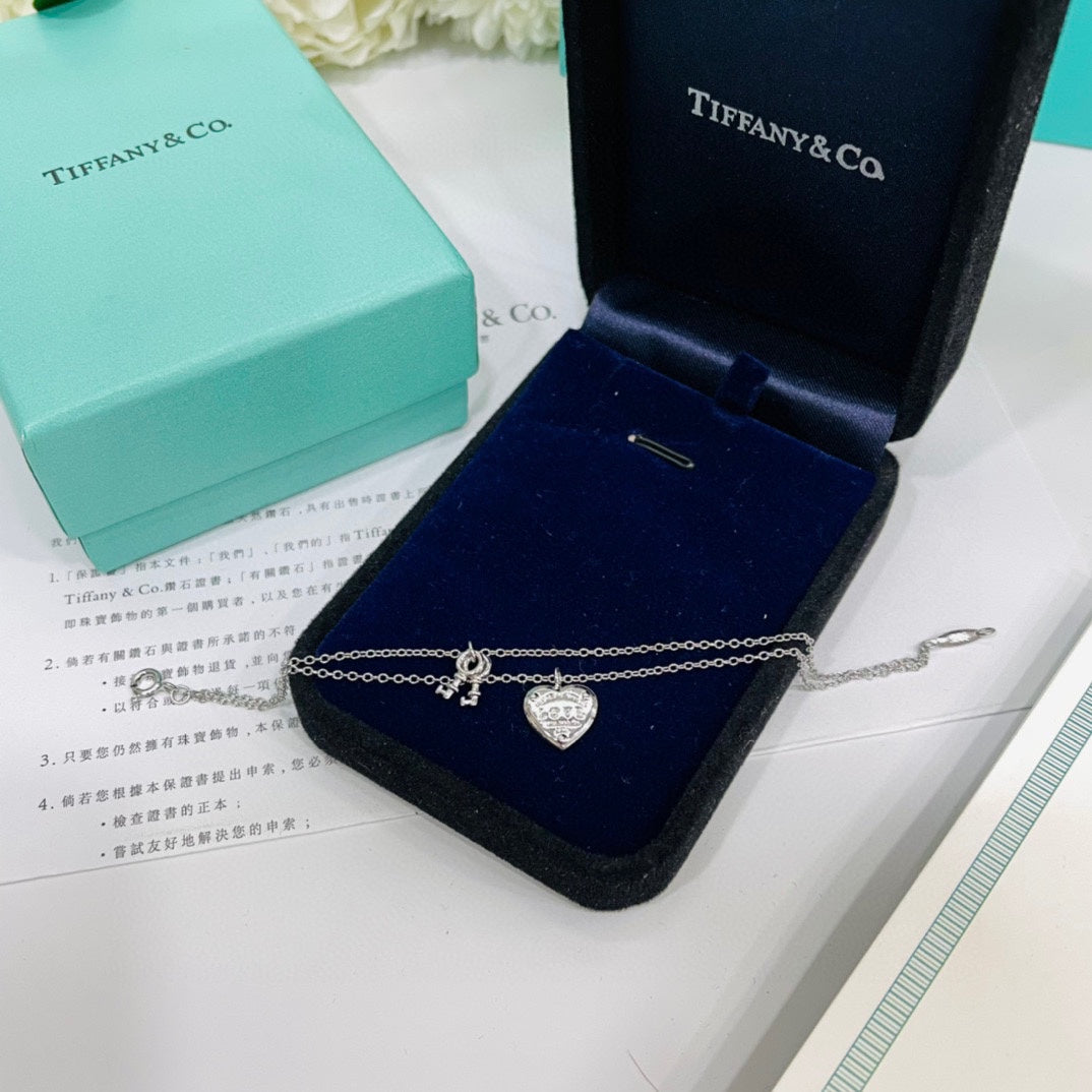 Tiffany Heart Tag Key 18K Gold Bracelet
