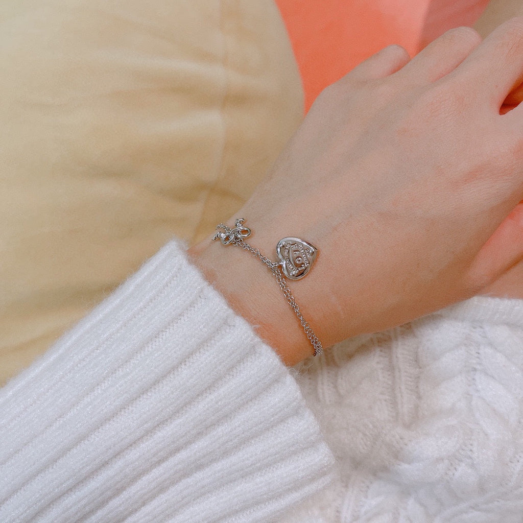 Tiffany Heart Tag Key 18K Gold Bracelet