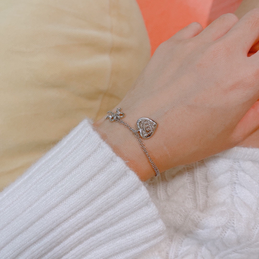 Tiffany Heart Tag Key 18K Gold Bracelet