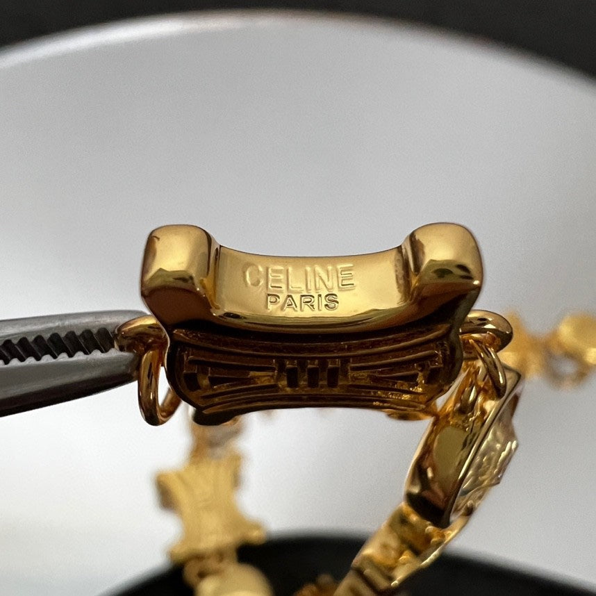 Celine Crystals 18K Gold Bracelet