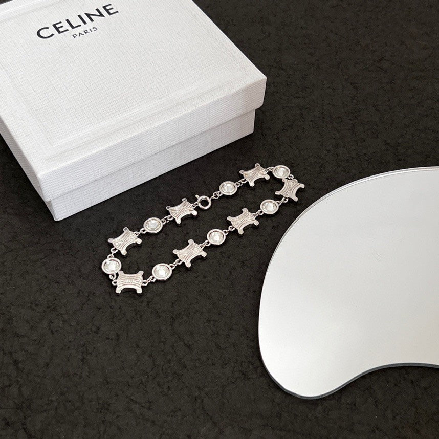 Celine Crystals 18K Gold Bracelet