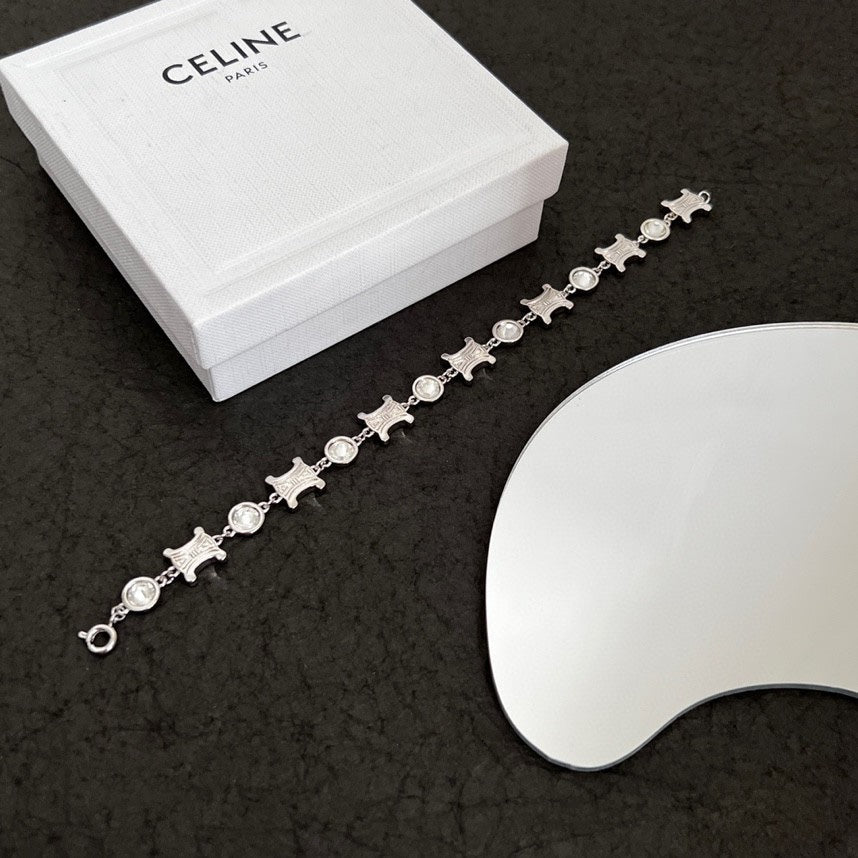 Celine Crystals 18K Gold Bracelet