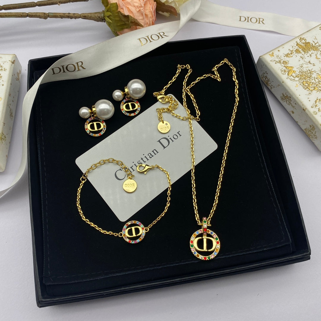 Dior Tribales Multicolor Crystals 18K Gold Earrings