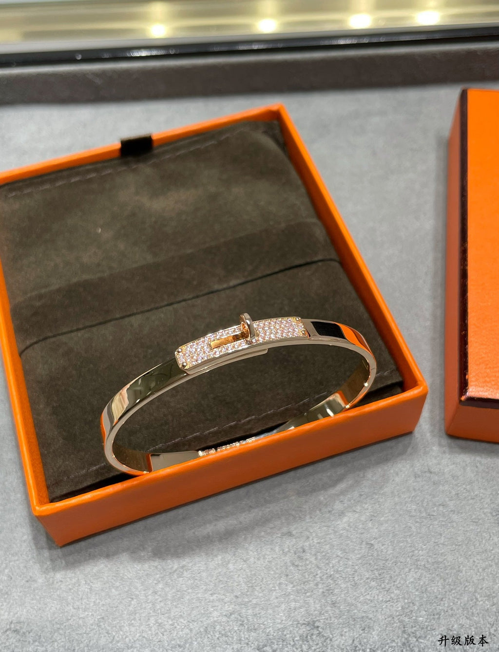 Hermes Kelly Small Model Diamond 18K Gold Bracelet