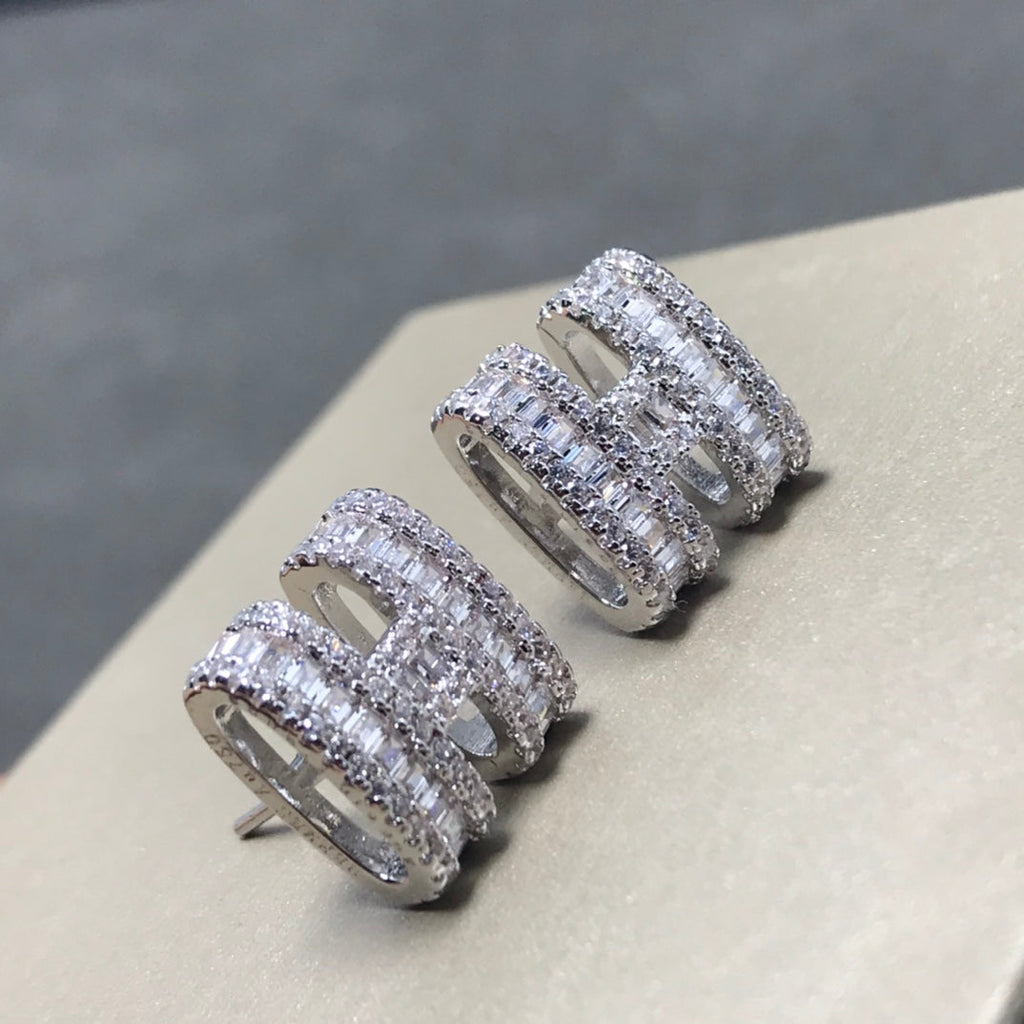Hermes Pop Diamonds 18K Gold Earrings