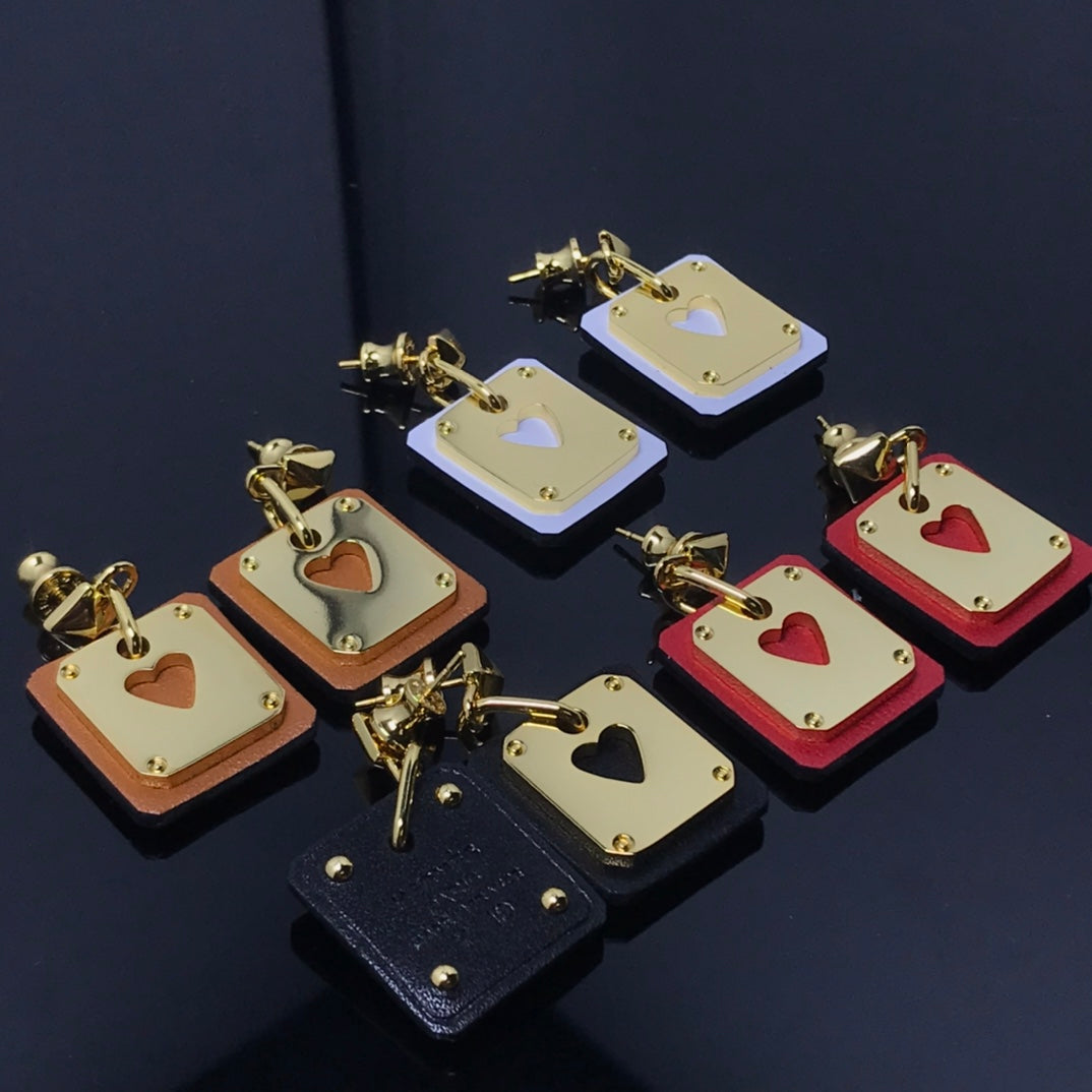 Hermes As De Celine Black 18K Gold Earrings