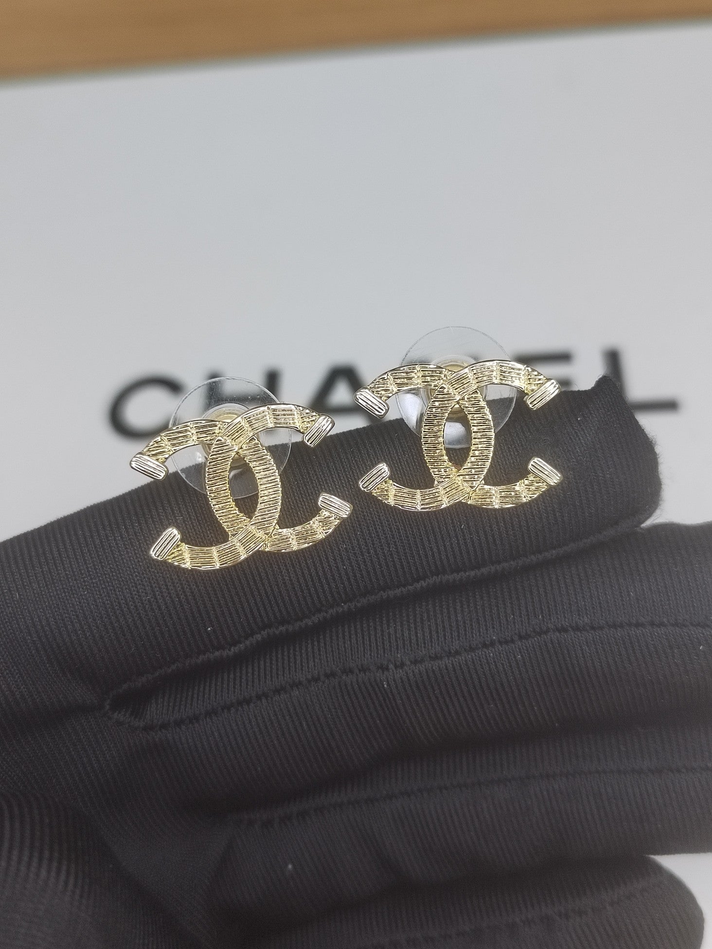 Chanel Classic 18K Gold Earrings