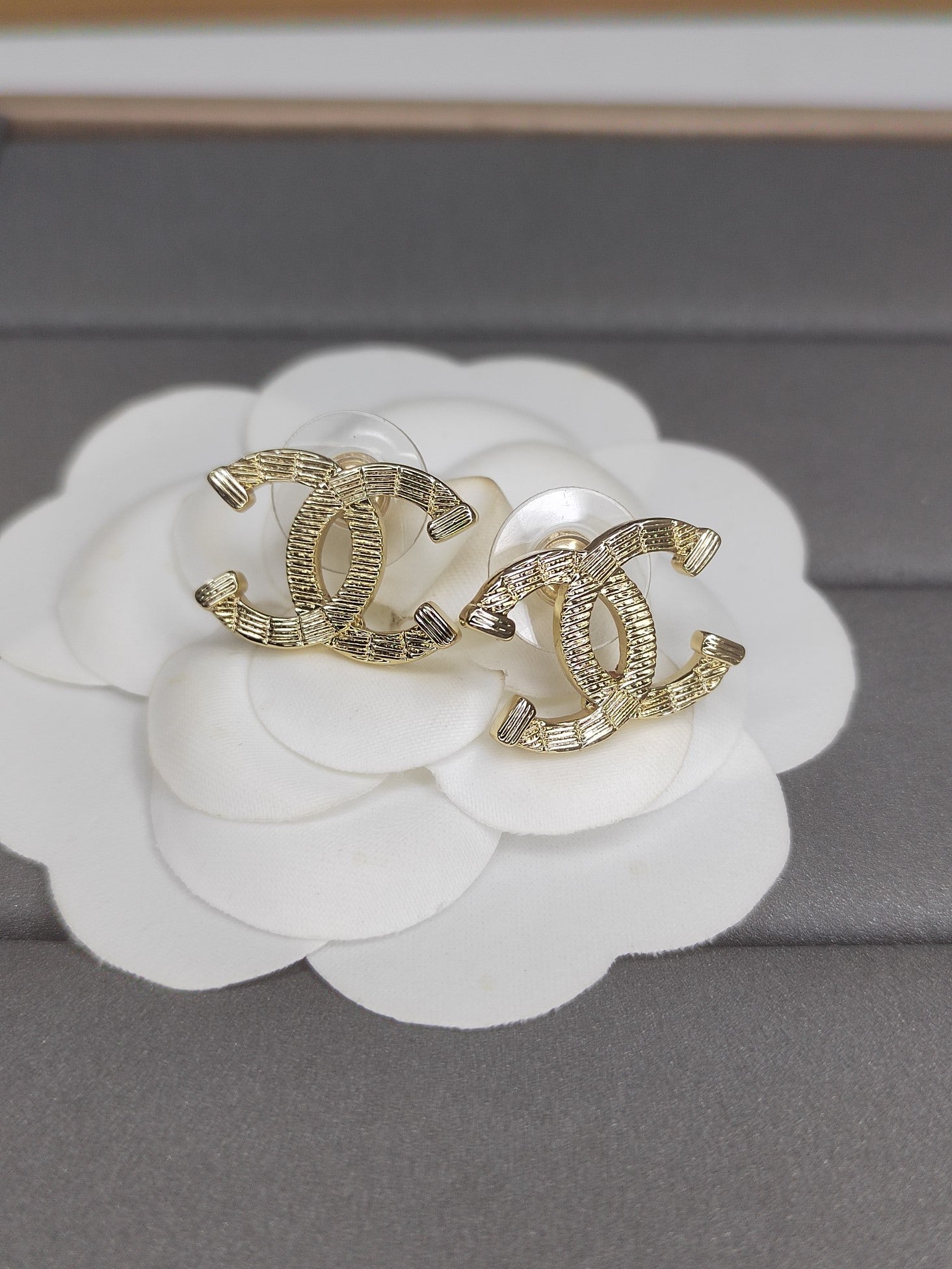 Chanel Classic 18K Gold Earrings
