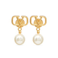Valentino Pearl 18K Gold Earrings