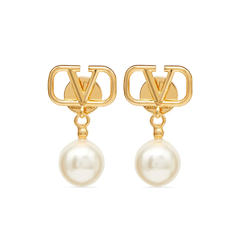 Valentino Pearl 18K Gold Earrings