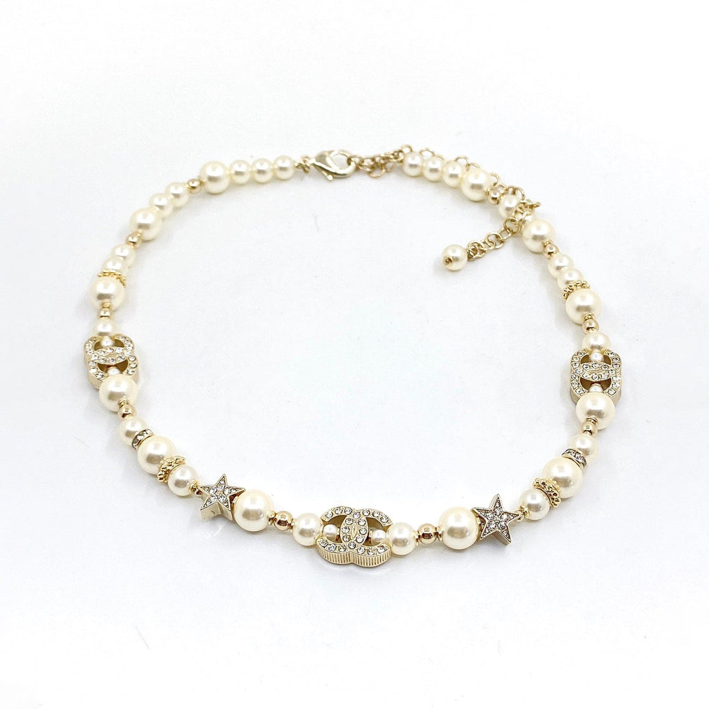 Chanel Pearl Diamonds 18K Gold Necklace