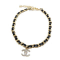 Chanel 1995 Rhinestone 18K Gold Necklace